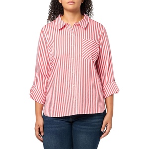 image:imageNautica Womens Button Front Long Sleeve Roll Tab ShirtCoralieBright White