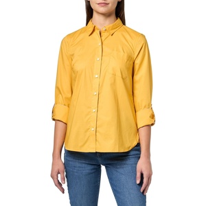 image:imageNautica Womens Button Front Long Sleeve Roll Tab ShirtDeep Maize