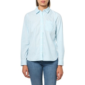 image:imageNautica Womens Button Front Long Sleeve Roll Tab ShirtPorcelain BlueBright White