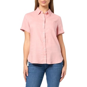 image:imageNautica Womens Button Front Short Sleeve Camp ShirtBridal Rose