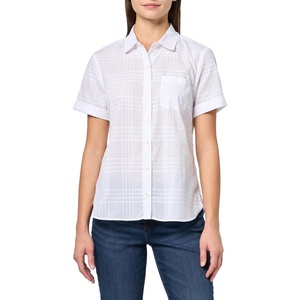 image:imageNautica Womens Button Front Short Sleeve Camp ShirtBright White