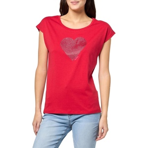 image:imageNautica Womens Hotfix Short Sleeve Heart Graphic TeeScarlet