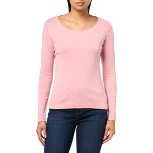 image:imageNautica Womens Long Sleeve Solid Scoop Neck Cotton TShirtBridal Rose