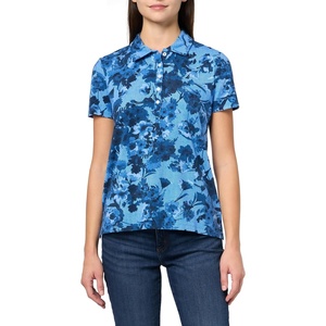 image:imageNautica Womens Polo Short Sleeve Button Placket PoloBlue Multi