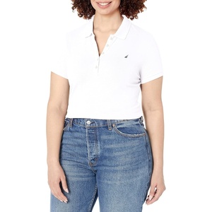 image:imageNautica Womens Short Sleeve Cotton Polo ShirtBright White