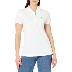 image:imageNautica Womens Short Sleeve Cotton Polo ShirtBright White New