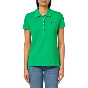 image:imageNautica Womens Short Sleeve Cotton Polo ShirtFern