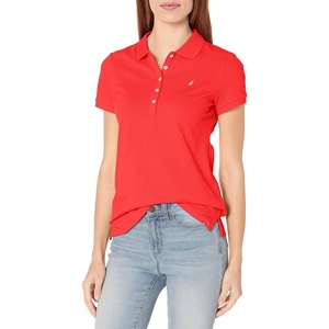 image:imageNautica Womens Short Sleeve Cotton Polo ShirtHibiscus