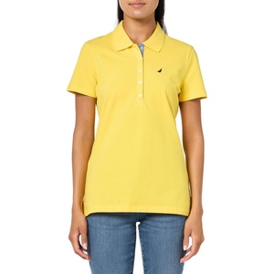 image:imageNautica Womens Short Sleeve Cotton Polo ShirtLemon Zest