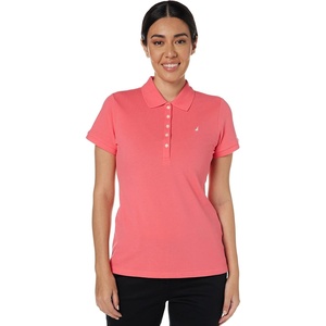 image:imageNautica Womens Short Sleeve Cotton Polo ShirtMelon Pink