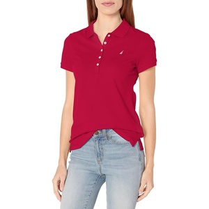 image:imageNautica Womens Short Sleeve Cotton Polo ShirtNautica Red