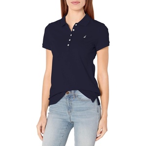 image:imageNautica Womens Short Sleeve Cotton Polo ShirtNavy