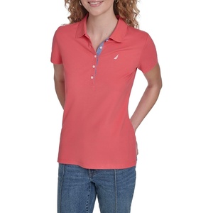 image:imageNautica Womens Short Sleeve Cotton Polo ShirtPeony