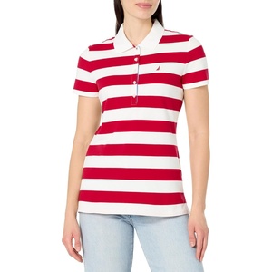 image:imageNautica Womens Short Sleeve Cotton Polo ShirtRegatta RedBright White
