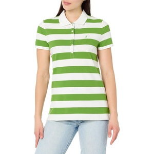 image:imageNautica Womens Short Sleeve Cotton Polo ShirtSalted LimeBright White