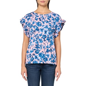 image:imageNautica Womens Short Sleeve Cotton Solid TopBridal Rose Multi