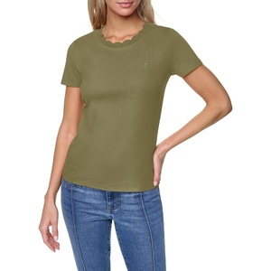 image:imageNautica Womens Short Sleeve Crew Neckline TShirtBurnt Olive