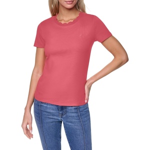 image:imageNautica Womens Short Sleeve Crew Neckline TShirtMineral Red