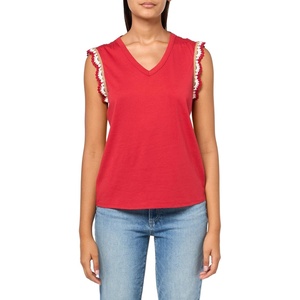 image:imageNautica Womens Solid Cotton VNeck Sleeveless TopSamba