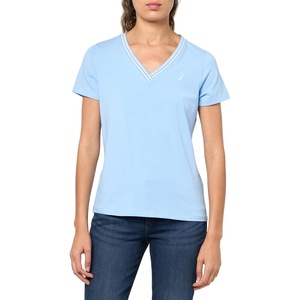 image:imageNautica Womens Solid VNeck Short Sleeve TShirt ShirtBreeze
