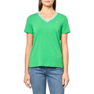 image:imageNautica Womens Solid VNeck Short Sleeve TShirt ShirtFern