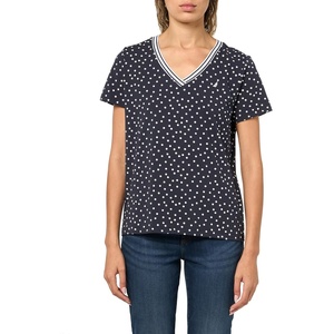 image:imageNautica Womens Solid VNeck Short Sleeve TShirt ShirtNight SkyBright White