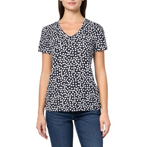 image:imageNautica Womens Solid VNeck Short Sleeve TShirtNight SkyBright White
